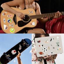 Gói 50 miếng dán thể thao bóng hỗn hợp | Miếng dán thẩm mỹ bằng nhựa vinyl cho sổ lưu niệm, nhật ký, máy tính xách tay, cản, ván trượt, bình nước, máy tính, điện thoại, phim hoạt hình, mũ bảo hiểm, miếng dán xe hơi, nhãn dán, nhãn dán thể thao, nhãn dán, nhãn dán thể thao, gói nhãn dán - Nhiều màu - Xem 6
