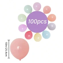 100 piezas Globos de látex de 10 pulgadas de colores pastel, globos redondos de helio multicolor tipo macarrón para decoración de fiesta de cumpleaños, arcoíris, boda