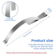 60Pcs Window Screen Spring Clip Set Stainless Steel Flat Window Spring Universal Corner Mounting Window Screen Clip Prevent Shaking 0.19*2.1inch For Window Screen - Silver - View 2