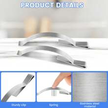 60Pcs Window Screen Spring Clip Set Stainless Steel Flat Window Spring Universal Corner Mounting Window Screen Clip Prevent Shaking 0.19*2.1inch For Window Screen - Silver - View 4