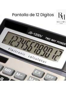 Calculadora de Oficina, Escuela, Doble Carga (Solar y Bateria), Con Pantalla Grande de 12 Digitos, Calculadora Para Financiar, Contabilidad, Calculadora de Escritorio, Articulo Escolar, Calculadora Simple Para la Escuela DX-1200V - Gris - Ver 7