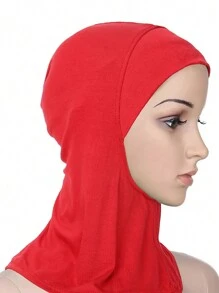 1入組女士柔軟彈性頭巾，伊斯蘭頭巾圍巾頸套頭帶發帶頭巾 - A - 查看 16