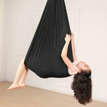 Kinderschaukel-Hängematte Indoor Outdoor Sensorisch Therapieschaukel Schwingen Yoga Hängematte - Schwarz - Übersicht 6