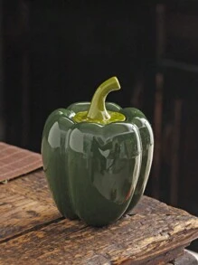 1pc Kitchen Canister With Lid For Yellow Chili Pepper Storage, Coffee Can, Ceramic Food Storage Container, For Coffee, Tea, Spices, Sugar, Nuts, Herbs - Multicolor - View 13