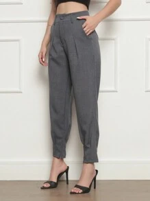 Women Pants - 灰色 - 查看 2