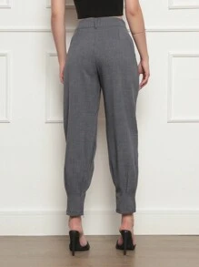 Women Pants - 灰色 - 查看 3