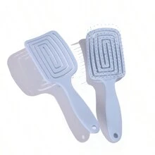 Cepillo de pelo cuadrado hueco para uso húmedo y seco, peine especial de costillas huecas para cabello rizado con ventilación, peine de masaje curvo grande peines peine pelo cepillo pelo de peines cepillo pelo - Multicolor - Ver 9