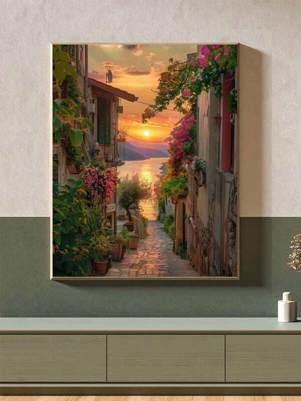 5D DIY Mosaic Diamond Painting Beautiful Aerial Scenery Cross-Stitch Kit Home Decor Wall Art With Diamonds