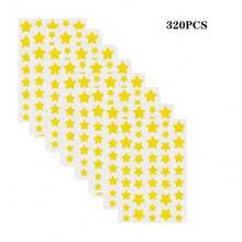 Multi-Piece Golden Star Shaped Stickers, Suitable For Party, Gathering And Other Activities (For Decoration Only, Not Cosmetic)