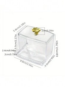 4-Leaf Clover Q-Tip Holder, Automatic Pop-Up Cleaning Swab Organizer Box For Desk - Multicolor - View 8