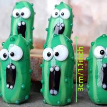 1 frasco de vidrio mini de pepinillos encurtidos, pepino interesante, regalo para familiares, colegas, jefe, novia y novio - Verde militar - Ver 4