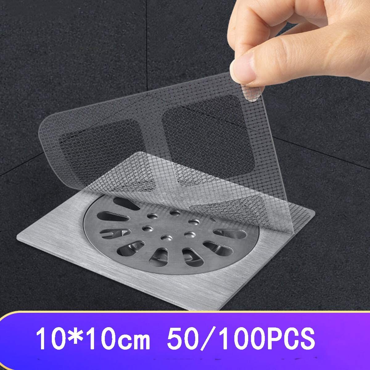 50/100PCS Disposable Floor Drain Stickers, Bathroom Shower Drain Pipe