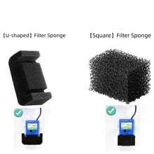 4/8/12/16 件矩形猫饮水器替换过滤器 + U 形/矩形预过滤海绵套件，适合 80 盎司/2.5 升/2.4 升宠物饮水器，三重过滤系统活性炭过滤器，适用于猫狗饮水机 - 彩色 - 查看 11