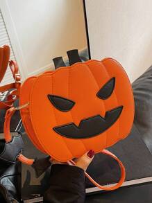 万圣节搞怪南瓜包新款时尚撞色创意拼接单肩女包卡通斜挎包百搭独特设计时尚外星人包可爱个性创意女包，万圣节包包，非常适合化装派对、万圣节时尚和哥特式时尚 - 彩色 - 查看 5