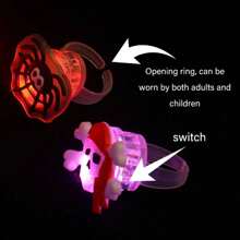 Halloween Light Up Ring Party Favors Light Up Toys Luminous Flash Finger LED Rings Blinking Jelly Rubber Rings Halloween Christmas Accessories 