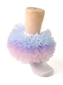 1 Pair Kids Girls Big Ruffled Socks Lace Wedding Lace - Multicolor - View 3