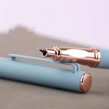 Colorful Stainless Steel Fashionable And Exquisite School Students Writing Calligraphy Birthday Gift Pen, With Ink Absorption And Interchangeable Ink Cartridges, 0.28mm Ultra-Fine Pen, Convenient For Business And Office Use - Multicolor - View 6