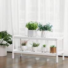 SONGMICS Schuhregal mit 3 Ebenen, Schuh-Organizer mit 2 Ebenen, aus Bambus, Regal für Schuhe, Schuhablage, Standregal, Schuhaufbewahrung, für Wohnzimmer, Flur, Schlafzimmer, weiß LBS213WT - Weiss - Übersicht 5