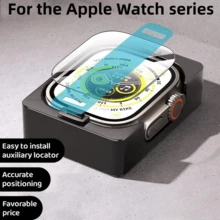 3PCS Ceramic Film Compatible With Apple Watch Ultra 8 7 49mm 45mm 41mm Install Tray Screen Protector Compatible With Apple Watch 6 5 4 SE 44mm 40mm 3 2 9 Band - 3PCS - View 7