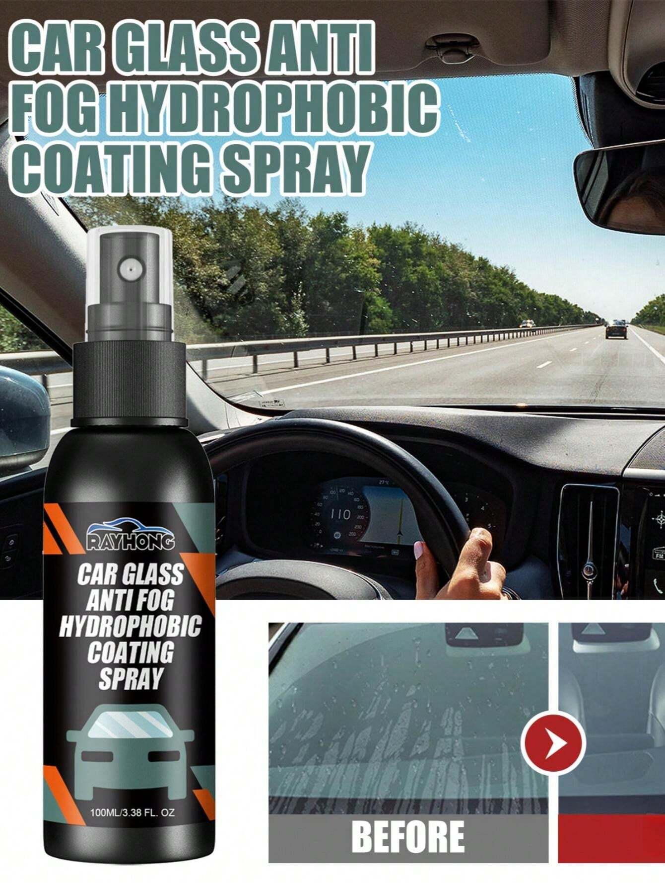 Nettoyant Vitre Voiture 3 Pièces - Hydrophobe Pare-brise - Améliore Visibilité Pluie