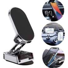 Strong Magnetic Car Phone Holder Rotatable Foldable Cell Phone Smartphone High Quality - 銀色 - 查看 1