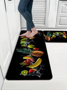 1pc Anti-Fatigue Kitchen Floor Mat, Non-Slip Cushioned Kitchen Rug Suitable For Floor, Waterproof Farmhouse Kitchen Carpet And Mat Set, Comfort Standing Desk Mat For Sink, Office, Laundry Room - Black - View 7