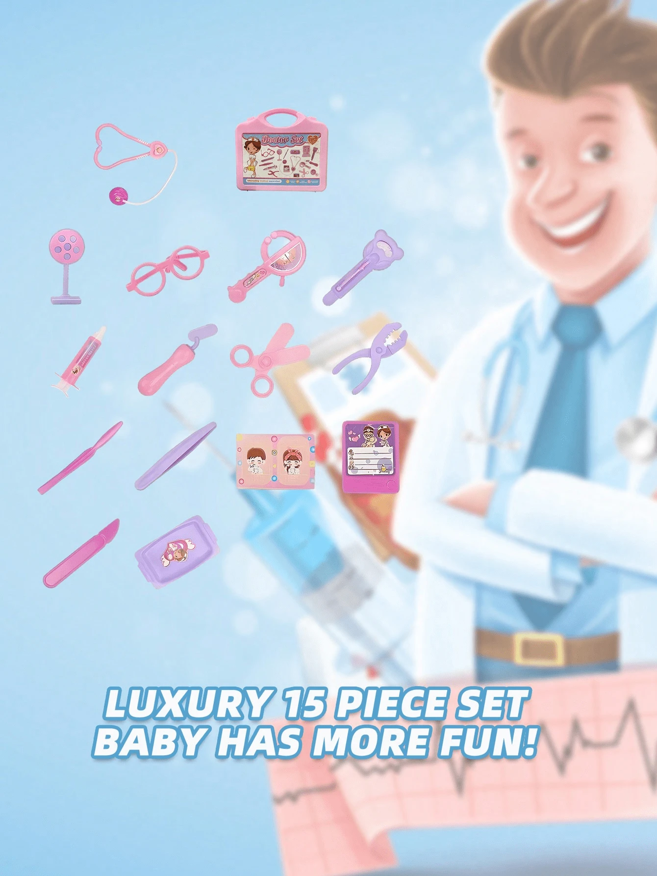 Kit Dottore Bambino Valigetta Veterinario Simba Con Cucciolo - Gioco Di Ruolo Per Bambini Valigetta Gioco Ruolo 3 Anni - Foto 7