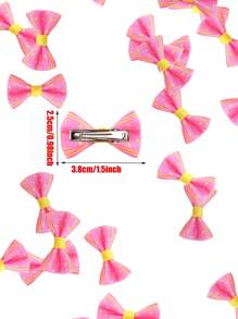22入組寵物蝴蝶結，可愛的狗狗髮夾小髮卡頭飾，幼犬寵物美容工具 - 彩色 - 查看 3