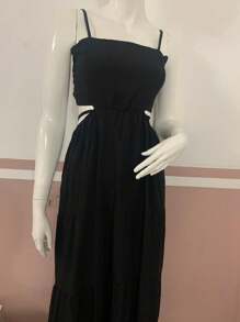 Women Long Dresses - 黑色 - 查看 3