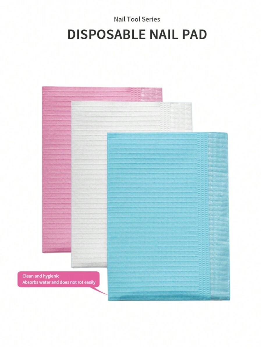 1 paquete de alfombrillas desechables para escritorio de salón de uñas, herramientas de limpieza, 50 piezas de papel para extensión de pestañas, almohadillas para uñas - Multicolor - Ver 1