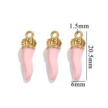 4pcs 304 Stainless Steel Enamel Oil Dripping Chili Pepper Pendant Charms Daily Wear Women's Gift Bracelet Earrings DIY Jewelry Accessories Necklace Pendant Bracelet Earrings - Pendants - View 16