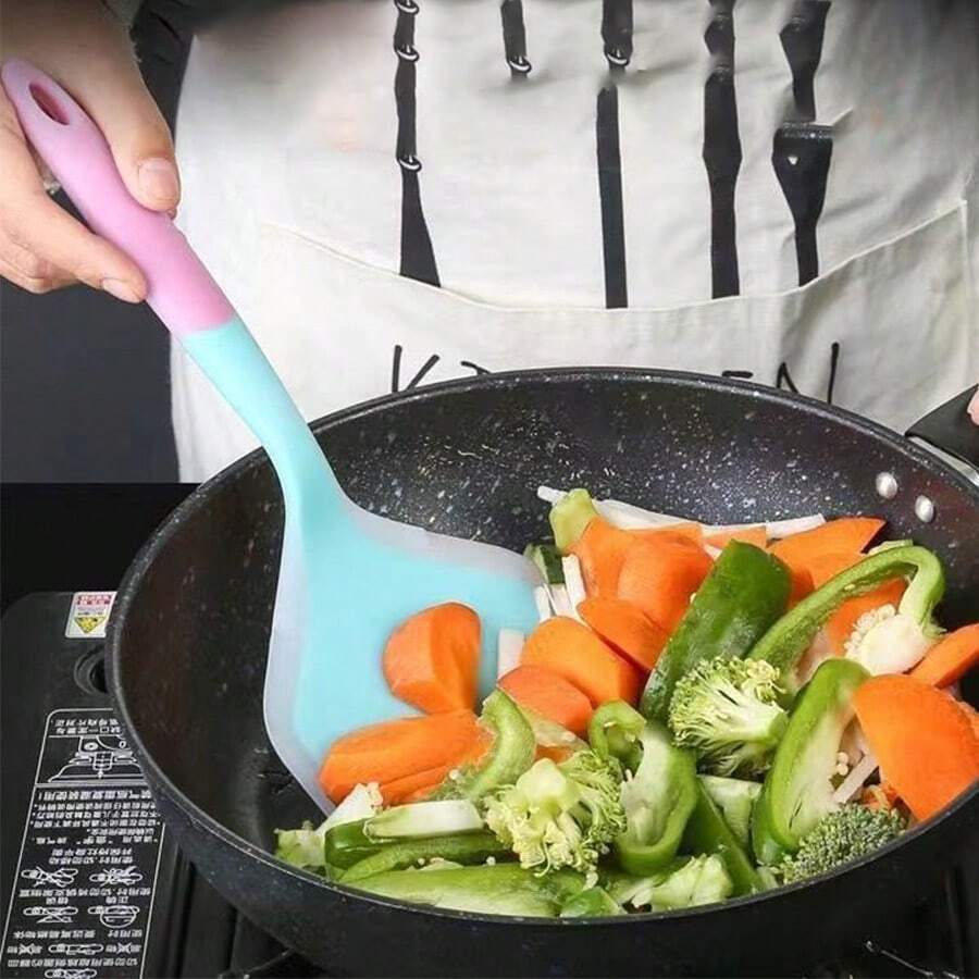 1pc Silicone Pancake Spatula, Non-Stick Egg Flipper, Transparent Baking Spatula For Egg, Pancake, Fish, Pizza And Steak, Soft Wide Heat-Resistant Kitchen Cooking Utensil - Tamagoyaki Frying Shovel In Various Specifications - View 1