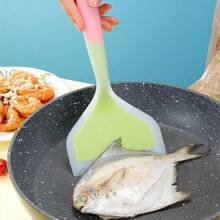 1pc Silicone Pancake Spatula, Non-Stick Egg Flipper, Transparent Baking Spatula For Egg, Pancake, Fish, Pizza And Steak, Soft Wide Heat-Resistant Kitchen Cooking Utensil - Tamagoyaki Frying Shovel In Various Specifications - View 4