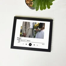 Personalized Custom Wedding Photo Frame, Holiday Gift, Wooden Photo Frame, Picture Frame, Customized Photo Frame, Personalized Photo Gift, Custom Photo Gift, Personalized Wooden Photo Frame Gifts Birthday Graduation - Black - View 3