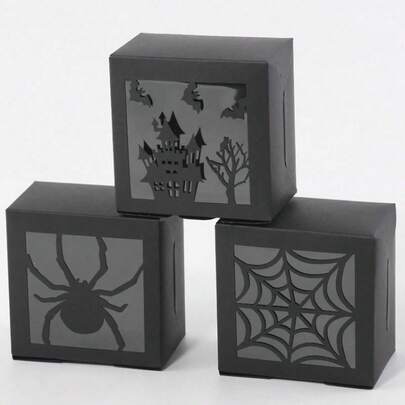 6 件/24 件/包透明窗口糖果饼干礼盒适用于派对礼物、万圣节万圣节装饰万圣节派对礼品万圣节派对用品万圣节万圣节装饰万圣节装饰品万圣节家居万圣节派对万圣节包万圣节派对