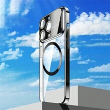 1 个黑色磁性镀层硬壳保护壳，带大窗口，玻璃相机镜头保护，透明 PC 硬壳，超薄，防指纹，防尘，防刮擦，兼容 iPhone 15 Pro/15 Pro Max/15 Plus/15/14 Pro/14 Pro Max/14 Plus/14/13 Pro/13 Pro Max/13/12 Pro/12 Pro Max/12/11 Pro Max/11/11 Pro - 黑色 - 查看 7