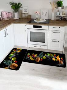 1pc Anti-Fatigue Kitchen Floor Mat, Non-Slip Cushioned Kitchen Rug Suitable For Floor, Waterproof Farmhouse Kitchen Carpet And Mat Set, Comfort Standing Desk Mat For Sink, Office, Laundry Room - Black - View 9