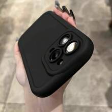 Solid Black Versatile Matte Phone Case, Fully Enclosed With Precision Holes, Shock Absorption And Anti Drop, Compatible With Apple, Compatible With Iphone 11, 13, 14, 15 Series - Black - View 2