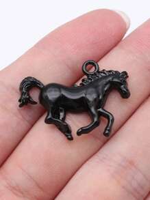 4pcs/Bag 6 Colors 30x22mm Horse Charms Pendant For DIY Keychain, Necklace, Bracelet, Earring Jewelry Making DIY Jewelry Findings