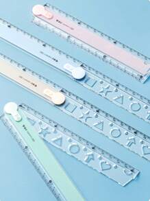 4 件/1 件折叠尺，彩色学生尺，几何绘图塑料尺，学习必备文具