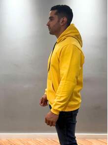 Men's Kangaroo Plain Sweatshirt With Closed Hood All The Beautiful Ones On Offer