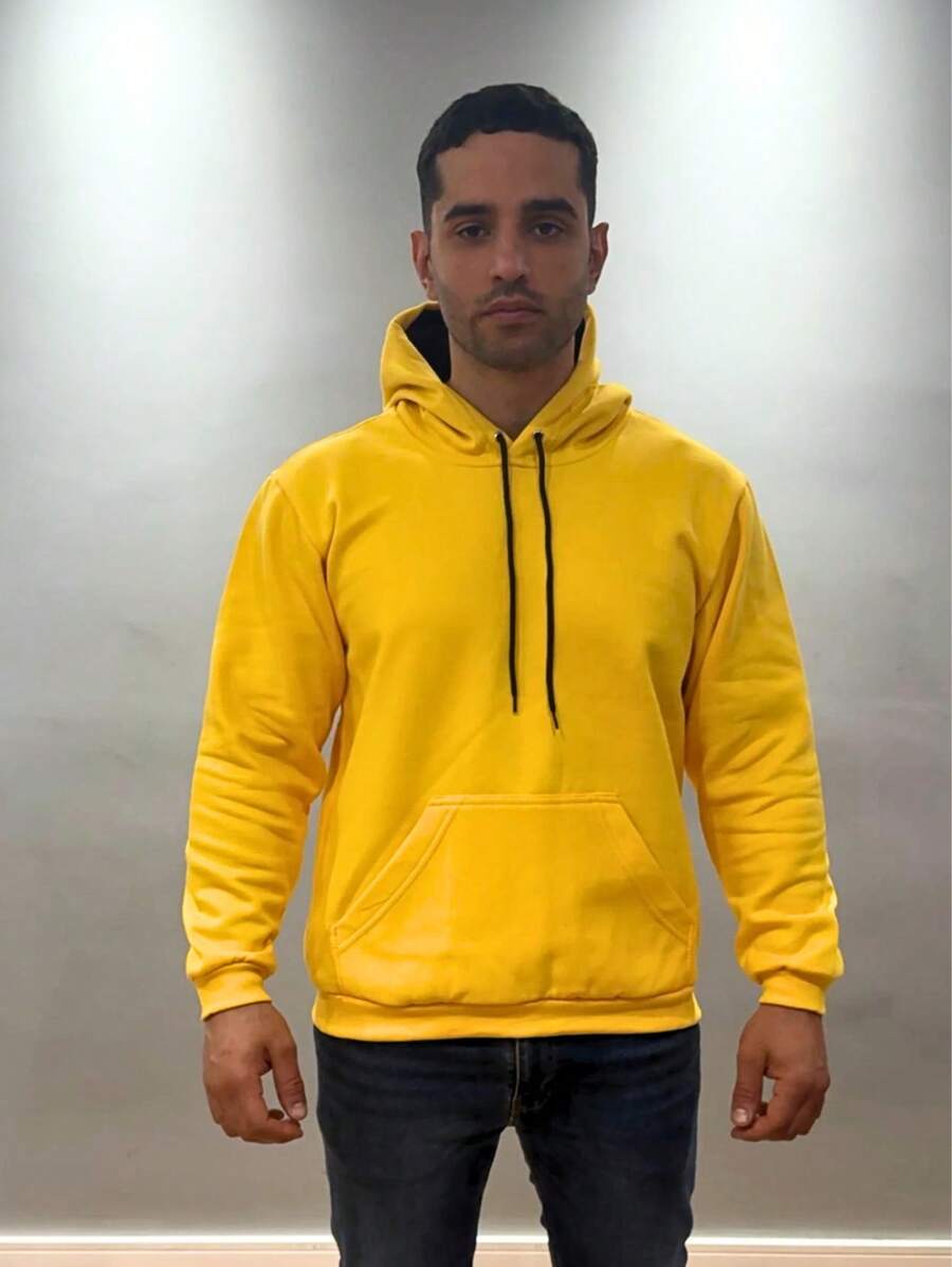 Men's Kangaroo Plain Sweatshirt With Closed Hood All The Beautiful Ones On Offer