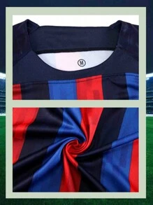 Equipación de clubes de fútbol de la Copa del Mundo, equipo deportivo profesional, camiseta en estilo novio que puede personalizarse especialmente con su nombre, número, logotipo y cualquier patrón que necesite imprimir en la ropa. Ropa de entrenamiento de competición personalizada disponible, admitiendo personalización de equipos - Azul - Ver 5