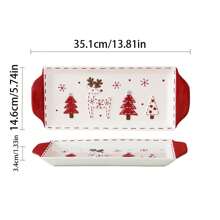 Set da tavola natalizio con ciotole e piatti con motivo a rammendo nordico a forma di Babbo Natale, set di barattoli sigillati in ceramica decorati, piatti piatti, tazze, set da tavola per la casa, la cucina, regalo di Natale