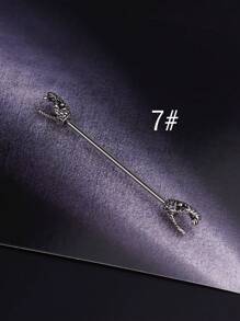 1pc Y2k Goth Skull Spider Industrial Piercing Jewelry 14G 316L Stainless Steel Chain Industrial Earrings For Women Halloween Heart Butterfly Industrial Bar Piercing Cartilage Helix Piercing Earrings Dragon Industrial Barbell Body Piercing Jewelry 38mm 1&1/2 Inch Industrial Piercing Bar For Halloween Gift Party Daily Wear Valentines