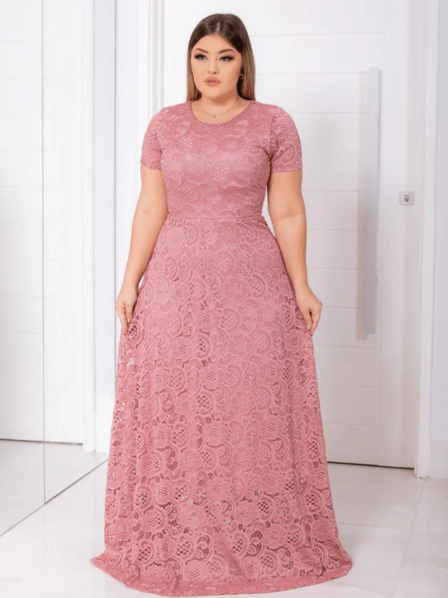 Women Long Dresses - Rusty Rose - View 1