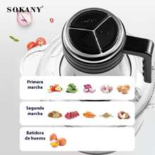 Sokany.Picadora de carne eléctrica, picadora de carne, picadora de carne para pastel. 3 L. VETRO - Negro - Ver 4