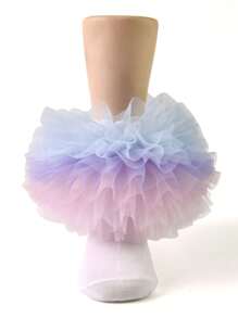 1 Pair Kids Girls Big Ruffled Socks Lace Wedding Lace - Multicolor - View 2