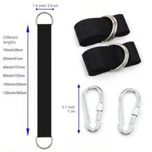 2pcs Heavy Duty Tree Swing Straps With Steel Carabiners - 2000 Lb Capacity, Easy Installation And Safer Lock Snap, Carry Pouch Included,Adult Party Games Suitable For Halloween/Christmas/Thanksgiving