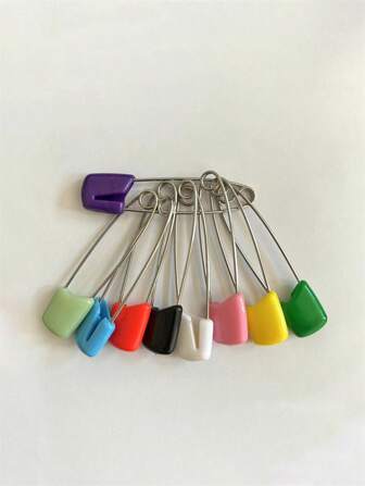 10/50/100pcs Random Colors Diaper Pins, Pins For Cloth Diapers Stainless Steel Plastic Head Pins With Locking Closures Pin